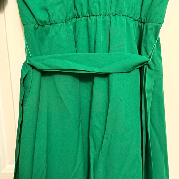 Zara Kelly Green Midi Dress & Matching Animal Skin Bag With Metal Chain Set NWOT - Picture 5 of 15